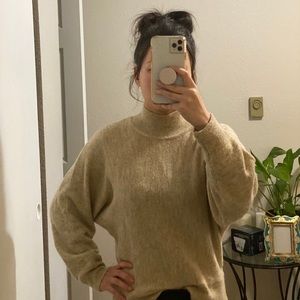 Mock Neck Dolman Sleeve Sweater